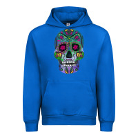 Cobalt sugar skull Urban Hoodie - FaDigitalArtStudio