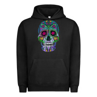 Pigment Black sugar skull Urban Hoodie - FaDigitalArtStudio