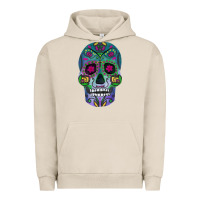 Pigment French Oak sugar skull Urban Hoodie - FaDigitalArtStudio
