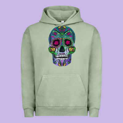 Sugar Skull Urban Hoodie Designed By Fadigitalartstudio