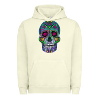 Pigment Pistachio sugar skull Urban Hoodie - FaDigitalArtStudio