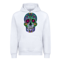 White sugar skull Urban Hoodie - FaDigitalArtStudio