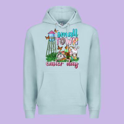 Small Town Easter Day Premium Hoodie Designed By Neo Western