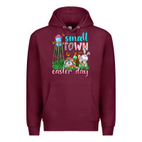 Burgundy Small Town Easter Day Premium Hoodie - Neo Western