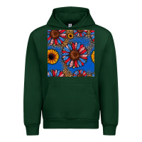Forest Green usa sunflowers seamless pattern Urban Hoodie - HRA Design Shop