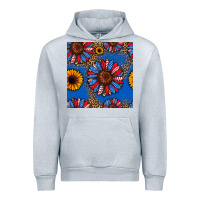 Heather Grey usa sunflowers seamless pattern Urban Hoodie - HRA Design Shop