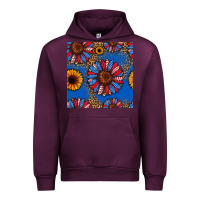 Mauve Wine usa sunflowers seamless pattern Urban Hoodie - HRA Design Shop