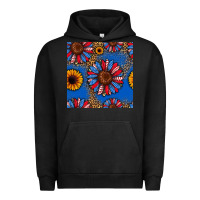 Pigment Black usa sunflowers seamless pattern Urban Hoodie - HRA Design Shop