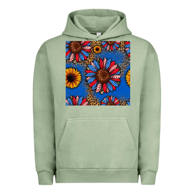 Usa Sunflowers Seamless Pattern Urban Hoodie by HRA Design Shop | Teevron