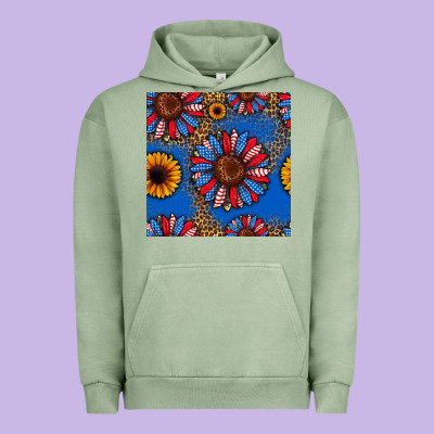 Usa Sunflowers Seamless Pattern Urban Hoodie Designed By Hra Design Shop