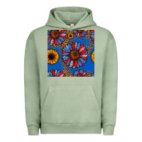Pigment Oil Green usa sunflowers seamless pattern Urban Hoodie - HRA Design Shop