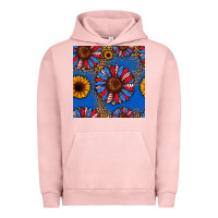 Pigment Salmon usa sunflowers seamless pattern Urban Hoodie - HRA Design Shop
