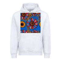 White usa sunflowers seamless pattern Urban Hoodie - HRA Design Shop