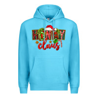 Ocean Blue christmas honey claus Premium Hoodie - FaDigitalArtStudio