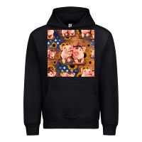 Black american pigs seamless pattern Urban Hoodie - HRA Design Shop