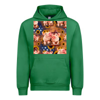 Emerald american pigs seamless pattern Urban Hoodie - HRA Design Shop