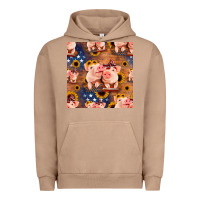 Pigment Burro american pigs seamless pattern Urban Hoodie - HRA Design Shop
