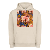 Pigment French Oak american pigs seamless pattern Urban Hoodie - HRA Design Shop