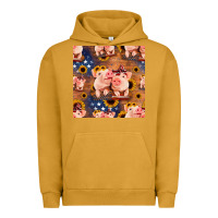 Pigment Peanut Butter american pigs seamless pattern Urban Hoodie - HRA Design Shop