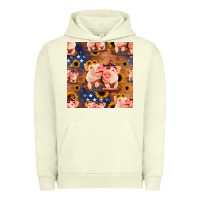 Pigment Pistachio american pigs seamless pattern Urban Hoodie - HRA Design Shop