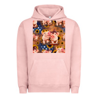 Pigment Salmon american pigs seamless pattern Urban Hoodie - HRA Design Shop