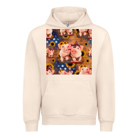American Pigs Seamless Pattern Urban Hoodie | Teevron