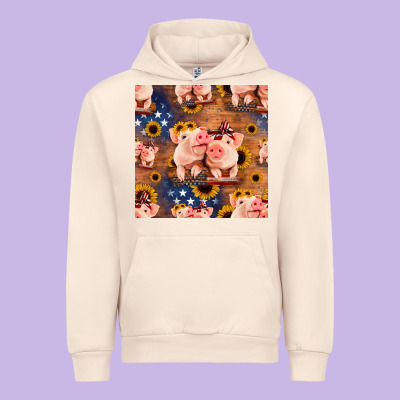 American Pigs Seamless Pattern Urban Hoodie Designed By Hra Design Shop