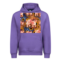 Tulip american pigs seamless pattern Urban Hoodie - HRA Design Shop