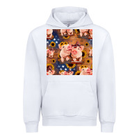 White american pigs seamless pattern Urban Hoodie - HRA Design Shop