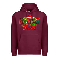Burgundy christmas honey claus Premium Hoodie - FaDigitalArtStudio