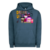 Pigment Midnight Navy drink up witches Urban Hoodie - CowhideDigitalArt