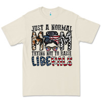 Just A Regular Mom Trying Not To Raise Liberals Premium Tee | Teevron
