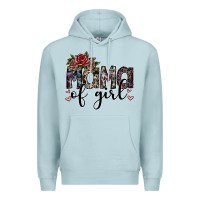 Blue Mist mama of girl Premium Hoodie - SublimationCraftShop