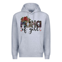 Heather Grey mama of girl Premium Hoodie - SublimationCraftShop