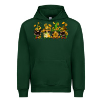Forest Green sunflower gnomies Urban Hoodie - FaDigitalArtStudio