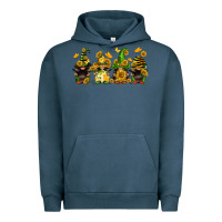 Pigment Midnight Navy sunflower gnomies Urban Hoodie - FaDigitalArtStudio