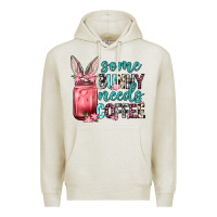 Oatmeal Heather Some Bunny needs coffee Premium Hoodie - Neo Western