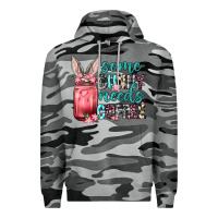 Slate Camo Some Bunny needs coffee Premium Hoodie - Neo Western