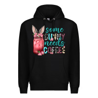 Black Some Bunny needs coffee Premium Hoodie - Neo Western