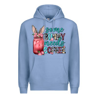 Colony Blue Some Bunny needs coffee Premium Hoodie - Neo Western