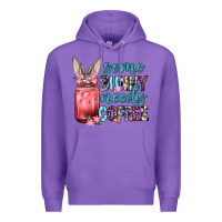 Purple Some Bunny needs coffee Premium Hoodie - Neo Western