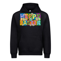 Black happy easter with eggs Urban Hoodie - Neo Western