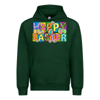 Forest Green happy easter with eggs Urban Hoodie - Neo Western