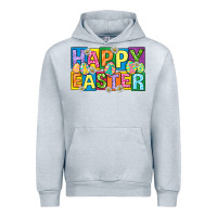 Heather Grey happy easter with eggs Urban Hoodie - Neo Western