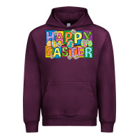 Mauve Wine happy easter with eggs Urban Hoodie - Neo Western