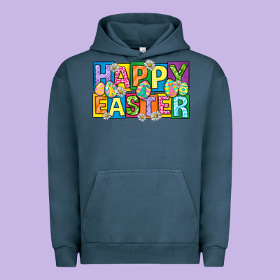 Happy Easter With Eggs Urban Hoodie Designed By Neo Western