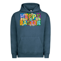 Pigment Midnight Navy happy easter with eggs Urban Hoodie - Neo Western