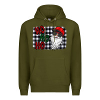 Army Green ho ho ho Premium Hoodie - CowhideDigitalArt