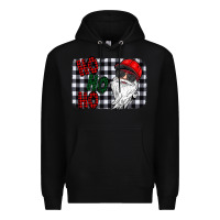 Black ho ho ho Premium Hoodie - CowhideDigitalArt