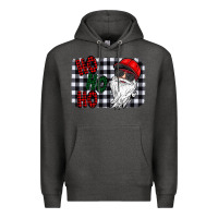 Charcoal Heather ho ho ho Premium Hoodie - CowhideDigitalArt